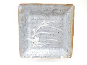 作家物　鼠志野　四方皿